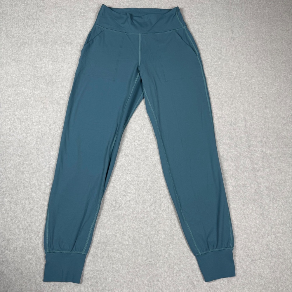 Lululemon Stretch‎ High Rise Jogger Pants Women's 6 Blue Green Teal Pockets